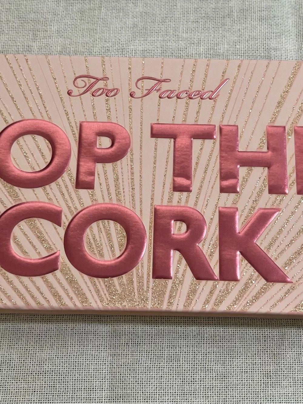 Too Faced Pop The Cork Eyeshadow Palette with Pink Lip Gloss